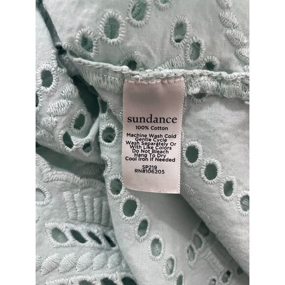 Sundance Size Medium  Top Blouse Eyelet Long Sleeve Boho - Picture 7 of 7